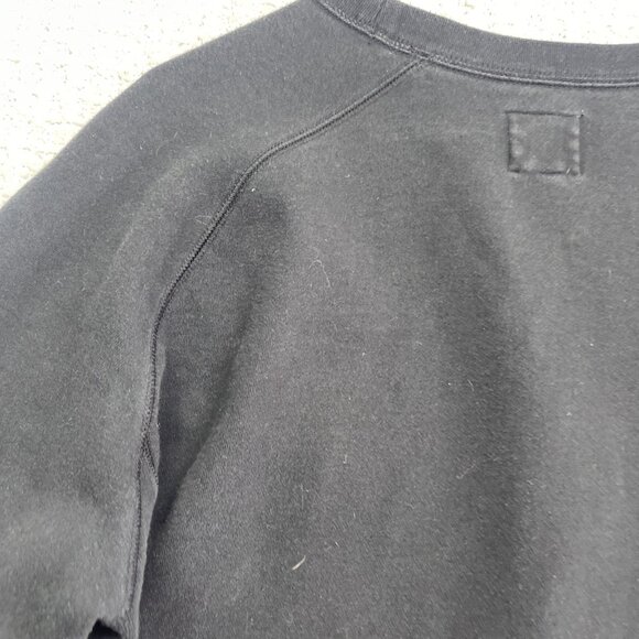 Champion Sweatshirt Men L Black White Crew Neck Sweater Script Spell Out - Picture 12 of 13